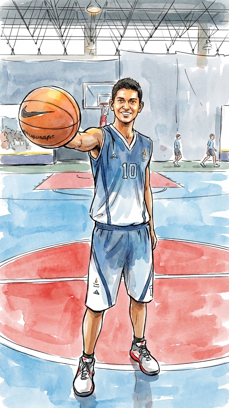 On the basketball court